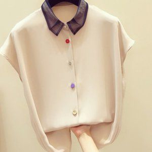 Chiffon and short sleeves